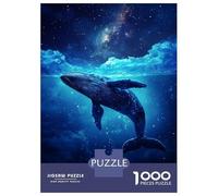 1000 Pieces Jigsaws Adults Puzzles Whale in The Cosmos Jigsaws for Adults Toy Wall Decor Hand Speed Race Unique Gifts for Birthday And Christmas 52x38cm/1000pcs