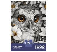 1000 Pieces Jigsaws Adults Puzzles Whimsical Golden Eyed Owl Puzzle for Adults Brain Teaser Game Pattern Assembly Difficult And Challenge 38x26cm/1000pcs