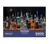 1000 Pieces Jigsaws Adults Puzzles Whiskey Bottle Display Puzzle for Adults Brain Teaser Game Analysis And Logic for Is Ideal As A Gift 52x38cm/1000pcs