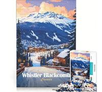 1000 Pieces Jigsaws Adults Puzzles Whistler Blackcomb Ski Resort Educational Toy Decompressing Intellectual Artists' Collection Fine Arts 38x52cm