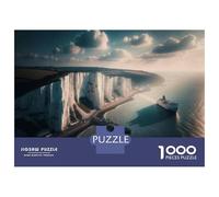 1000 Pieces Jigsaws Adults Puzzles White Cliffs of Dover Puzzle for Adults Brain Teaser Game Analysis And Logic for Is Ideal As A Gift 52x38cm/1000pcs