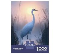 1000 Pieces Jigsaws Adults Puzzles White Crane at Sunrise Puzzle for Adults Brain Teaser Game Pattern Assembly Difficult And Challenge 52x38cm/1000pcs