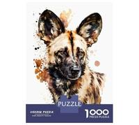 1000 Pieces Jigsaws Adults Puzzles Wild African Dog Puzzle for Adults Brain Teaser Game Pattern Assembly Difficult And Challenge 52x38cm/1000pcs