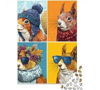 1000 Pieces Jigsaws Adults Puzzles Winter Squirrel Collection Adult Jigsaw Anti-Stress Toys Presents for Women for Is Ideal As A Gift 70x50cm/1000pcs