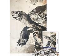 1000 Pieces Jigsaws Adults Puzzles Wise Old Turtle Anti-Stress Toys Gifts for Women Men Educational Game Parent-child Interaction Size 38x26cm
