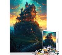 1000 Pieces Jigsaws Adults Puzzles Witch House Jigsaw Puzzles for Adults Stress Reliever Help The Brain Exercise Gifts for Friends And Family (38x52cm)