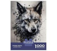 1000 Pieces Jigsaws Adults Puzzles Wolf Beauty Black Ink Jigsaw for Adults Toy Wall Decor Hand Speed Race Difficult And Challenge 52x38cm/1000pcs