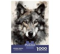 1000 Pieces Jigsaws Adults Puzzles Wolf Beauty Watercolor Puzzle for Adults Brain Teaser Game Pattern Assembly Difficult And Challenge 38x26cm/1000pcs