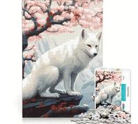 1000 Pieces Jigsaws Adults Puzzles Wolf Cherry Blossom Educational Toy Decompressing Intellectual Artists' Collection Fine Arts 38x26cm