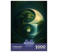 1000 Pieces Jigsaws Adults Puzzles Yin Yang Nature Landscape Puzzle for Adults Brain Teaser Game Analysis And Logic for Is Ideal As A Gift 70x50cm/1000pcs