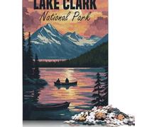 1000 Pieces Lake Clark National Park Poster for Adults Difficult Jigsaw Puzzles Paper Puzzles for Adults Family Entertainment Toys 38x26cm/1000pcs