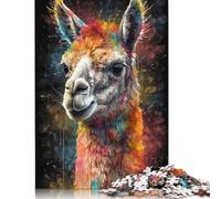 1000 Pieces Lama Painting Square Jigsaw Puzzles for Adults And Wooden Puzzles 1000pcs (75x50cm)