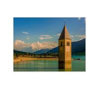 1000 Pieces Landscape Puzzles DIY，Around the Reschen Pass，Jigsaw Creativity Toys for Kids Adults（50x70cm）-AQ56