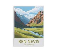 1000 Pieces Landscape Puzzles DIY，Ben Nevis Highlands，Jigsaw Creativity Toys for Kids Adults（50x70cm）-HF93