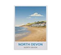 1000 Pieces Landscape Puzzles DIY，Croyde Beach North Devon，Jigsaw Creativity Toys for Kids Adults（50x70cm）-R25