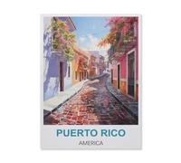 1000 Pieces Landscape Puzzles DIY，Puerto Rico American，Jigsaw Creativity Toys for Kids Adults（75x50cm）-A56