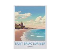 1000 Pieces Landscape Puzzles DIY，Saint Briac Sur Mer France，Jigsaw Creativity Toys for Kids Adults（50x70cm）-EL31