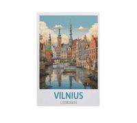 1000 Pieces Landscape Puzzles DIY，Vilnius Lithuania，Jigsaw Creativity Toys for Kids Adults（50x70cm）-GD92