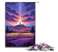 1000 Pieces Lavender Fields in Provence, France Puzzles for Adults Impossible Puzzle Stress Reliever for And Teenager Age 14 And Up 1000 PCS(75x50cm)
