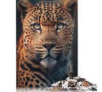 1000 Pieces Leopard Portrait Square Jigsaw Puzzles for Adults And Wooden Puzzles 1000pcs (75x50cm)