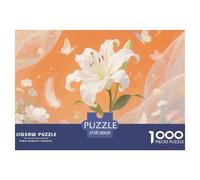 1000 Pieces Lily Jigsaw Puzzle Fun, Challenging for Adults Home Decoration Educational Games Age 12+ for Adults 38x26cm/1000pcs