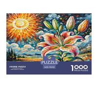 1000 Pieces Lily Jigsaw Puzzles for Adults Challenging Game Jigsaw Puzzle Home Decoration for The Whole for Women, Gifts for Men 70x50cm/1000pcs