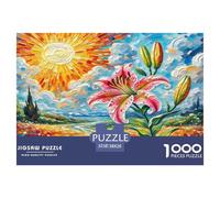 1000 Pieces Lily Jigsaw Puzzles for Adults Challenging Game Jigsaw Puzzle Home Decors for Adults Gifts 38x26cm/1000pcs