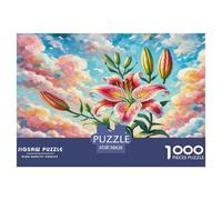 1000 Pieces Lily Jigsaw Puzzles for Adults Educational Games Jigsaw Puzzle Home Decors for Adults Gifts 38x26cm/1000pcs