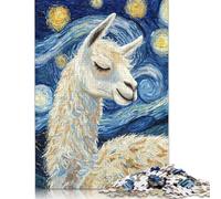 1000 Pieces Llama Sleeping Starry Night for Adults Difficult Jigsaw Puzzles Puzzles Wooden Puzzles Jigsaw Puzzles for Adult 1000pcs (75x50cm)