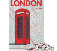 1000 Pieces London's Call Jigsaw Square Puzzle for Adults Wooden Puzzles Unique Challenge Games 1000pcs (75x50cm)