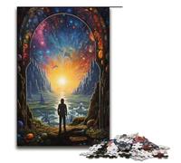 1000 Pieces Looking at The World Alone Puzzle Game Jigsaw Puzzle for Adults Suitable for Couples for And Teenager Age 14 Years Up 1000PCS(38x26cm)