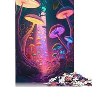 1000 Pieces Mad Psychedelic Mushrooms Jigsaw Puzzles for Adults Jigsaw Puzzle for Family Time Brain Challenge (38x26cm)