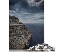 1000 Pieces Malta Island Gloomy Coast Puzzles Jigsaw Adults Difficulty Jigsaw Puzzle Relaxing Games Toy (75x50cm)