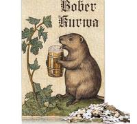 1000 Pieces Medieval Bober Kurwa Beer for Adults Difficult Jigsaw Puzzles Puzzle Jigsaws for Adults Family Activity Jigsaw Puzzles 38x26cm/1000pcs