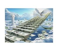 1000 Pieces Mini Jigsaw Puzzle Abstract Stairway for Adults | 52x38cm Cardboard, Office Decor, Durable Structure, Gathering Gift, Mind Relaxation