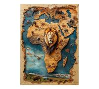 1000 Pieces Mini Jigsaw Puzzle Africa Animals for Adults | 52x38cm Cardboard Home Decor Durable Structure Birthday Gift Mind Relaxation