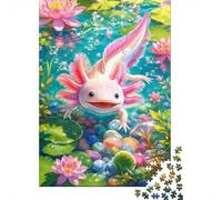 1000 Pieces Mini Jigsaw Puzzle Axolotl for Adults