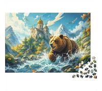 1000 Pieces Mini Jigsaw Puzzle Bear Mountain Building for Adults