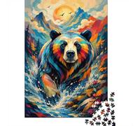 1000 Pieces Mini Jigsaw Puzzle Bear Mountain for Adults | 70x50cm Cardboard, Living Room Decor, Premium Craftsmanship, Birthday Gift, Mind Relaxation