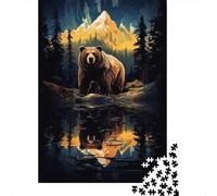 1000 Pieces Mini Jigsaw Puzzle Bear Mountain Forest for Adults | 70x50cm Cardboard, Living Room Decor, Premium Craftsmanship, Birthday Gift, Mind Relaxation