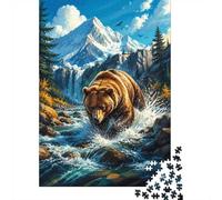 1000 Pieces Mini Jigsaw Puzzle Bear Mountain River for Adults | 38x26cm Cardboard, Living Room Decor, Premium Craftsmanship, Birthday Gift, Mind Relaxation