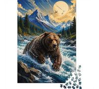 1000 Pieces Mini Jigsaw Puzzle Bear Mountain River for Adults | 70x50cm Cardboard, Living Room Decor, Premium Craftsmanship, Birthday Gift, Mind Relaxation