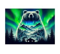 1000 Pieces Mini Jigsaw Puzzle Bear Mountain Village for Adults | 70x50cm Cardboard, Living Room Decor, Premium Craftsmanship, Birthday Gift, Mind Relaxation