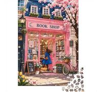 1000 Pieces Mini Jigsaw Puzzle Bookshop for Adults | 38x26cm Cardboard Home Decor Durable Structure Birthday Gift Stress Relief