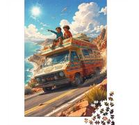 1000 Pieces Mini Jigsaw Puzzle Camper Van Coast for Adults