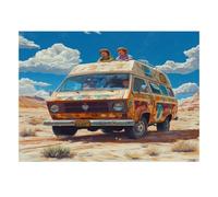 1000 Pieces Mini Jigsaw Puzzle Camper Van Desert for Adults