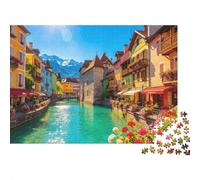 1000 Pieces Mini Jigsaw Puzzle Canal Architecture for Adults