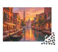 1000 Pieces Mini Jigsaw Puzzle Canal Architecture for Adults