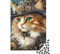 1000 Pieces Mini Jigsaw Puzzle Cat Steampunk for Adults