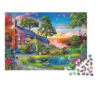 1000 Pieces Mini Jigsaw Puzzle Cottage Garden for Adults